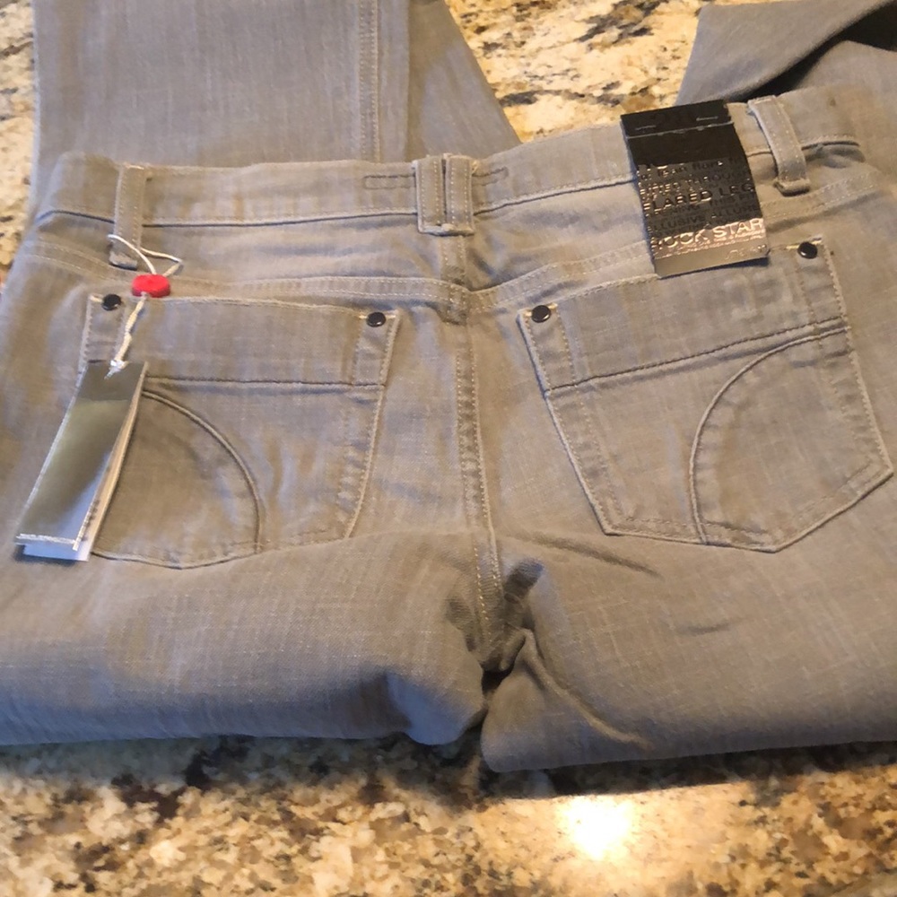 Joe's Jeans Wide Leg Flare Jeans in Light Gray
